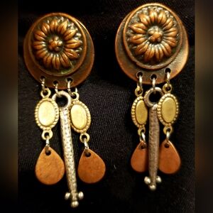 Vintage Floral Drop Earrings